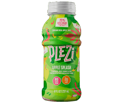 PLEZi Flavored Kids Juice Drink – Apple Splash Fruit Juice Drink Blend