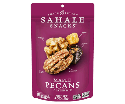 Sahale Snacks Maple Pecans Glazed Mix, Gluten-Free Snack, 4-Ounce Bag